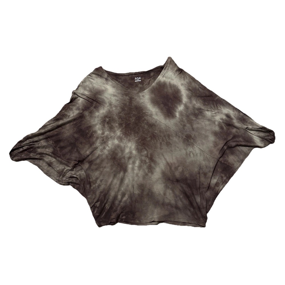 a.n.a. A New Approach Women Top Size S Brown Tie-Dye